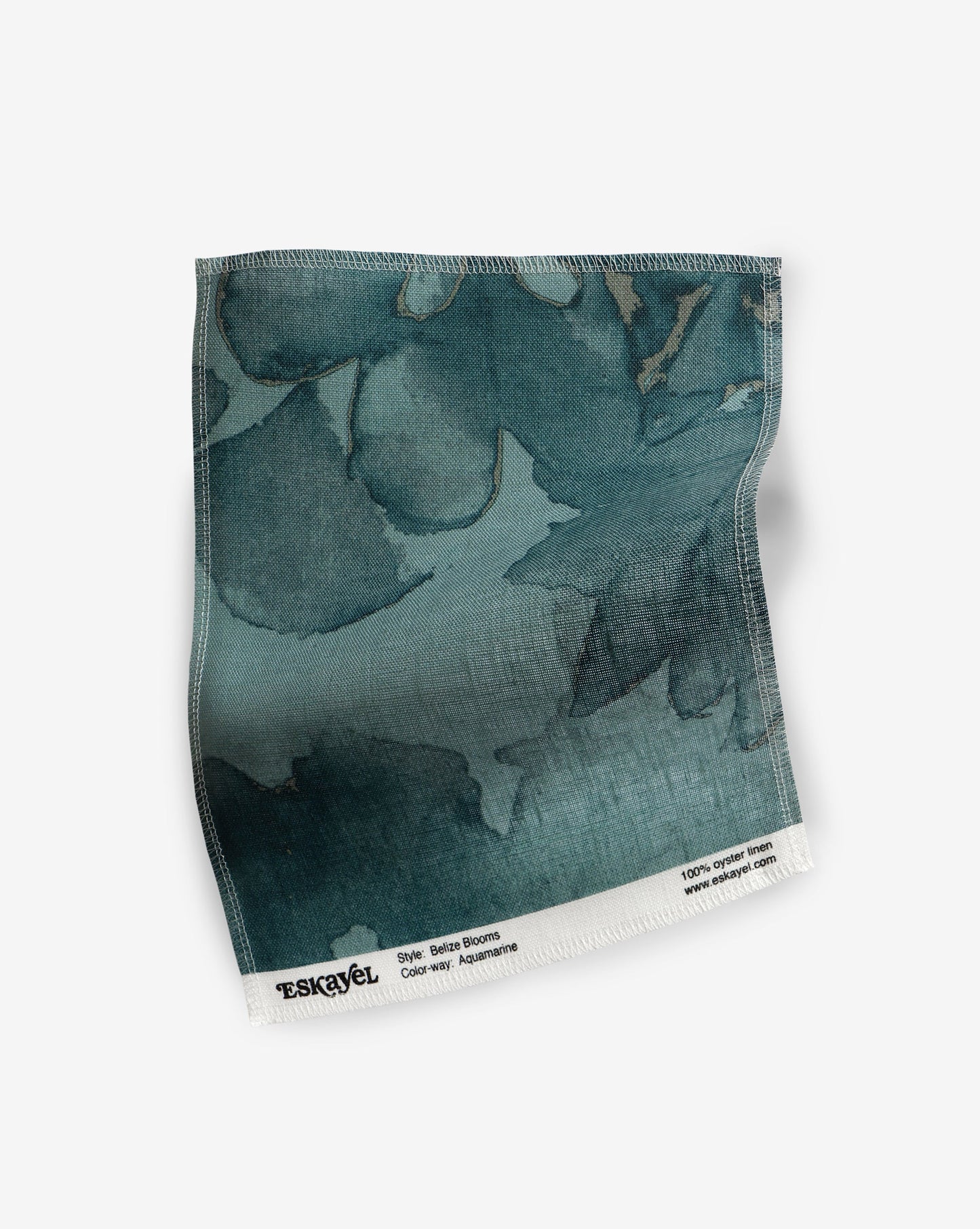 Belize Blooms Fabric Sample||Aquamarine