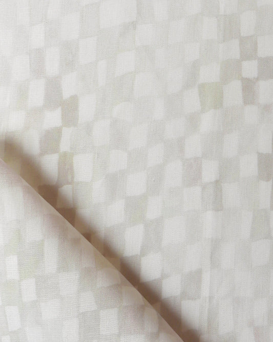 A close up of Chess Fabric with a checkerboard pattern