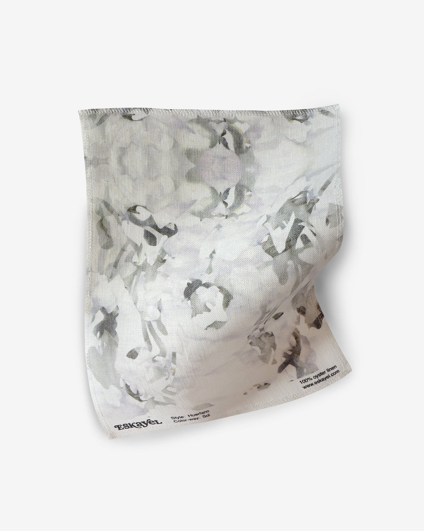 A luxury fabric fabric from the Presidio Collection with a gray color and Huerfano Fabric Sol design