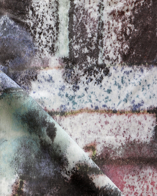 A close up of Kotoubia Fabric with paint on it in Morocco