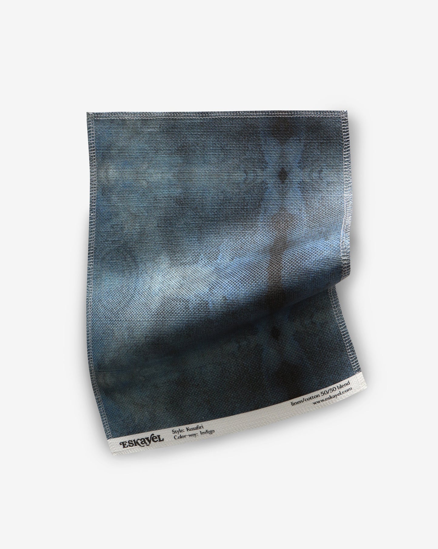 An image of a Kusafiri Fabric Indigo from the Era Collection on a white surface