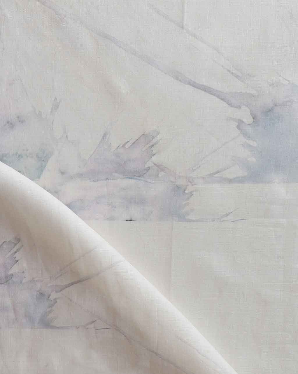 A close up of a Love in the Middle Fabric Ice artwork with a painting on it