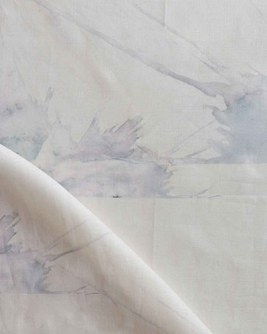 A close up of a Love in the Middle Fabric Ice artwork with a painting on it