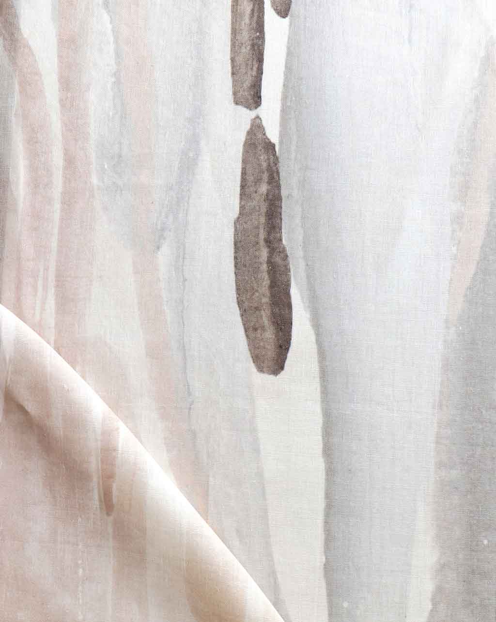 A close up of a white and beige Majorelle fabric, showcasing the luxurious texture inspired by Morocco's Majorelle