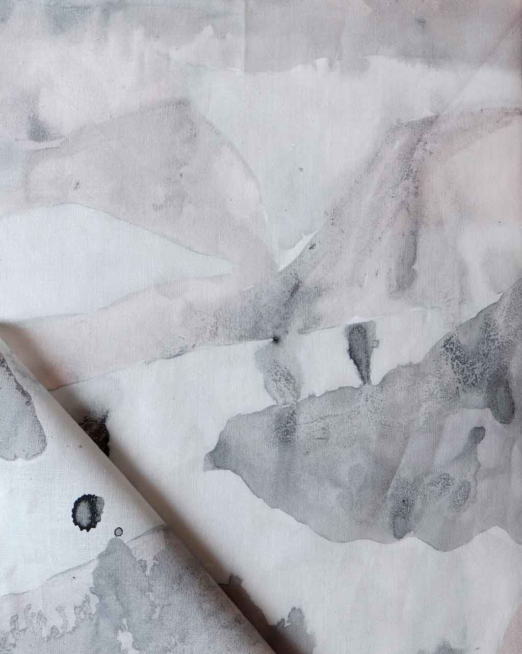A piece of Mani Fabric Dusk, inspired by the colorways of the Mani Peninsula, Greece
