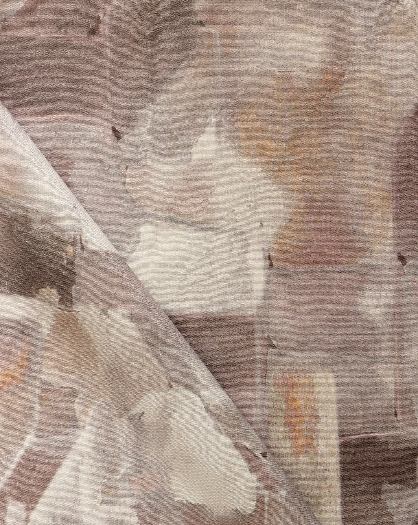 A close up of a brown Medina Fabric roofs and beige fabric