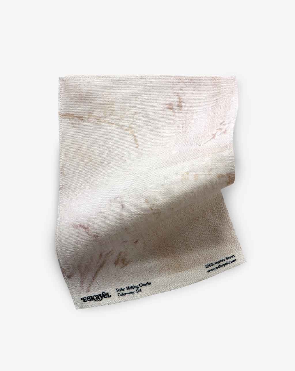 A piece of Melting Checks Fabric Sol with a marble pattern on it