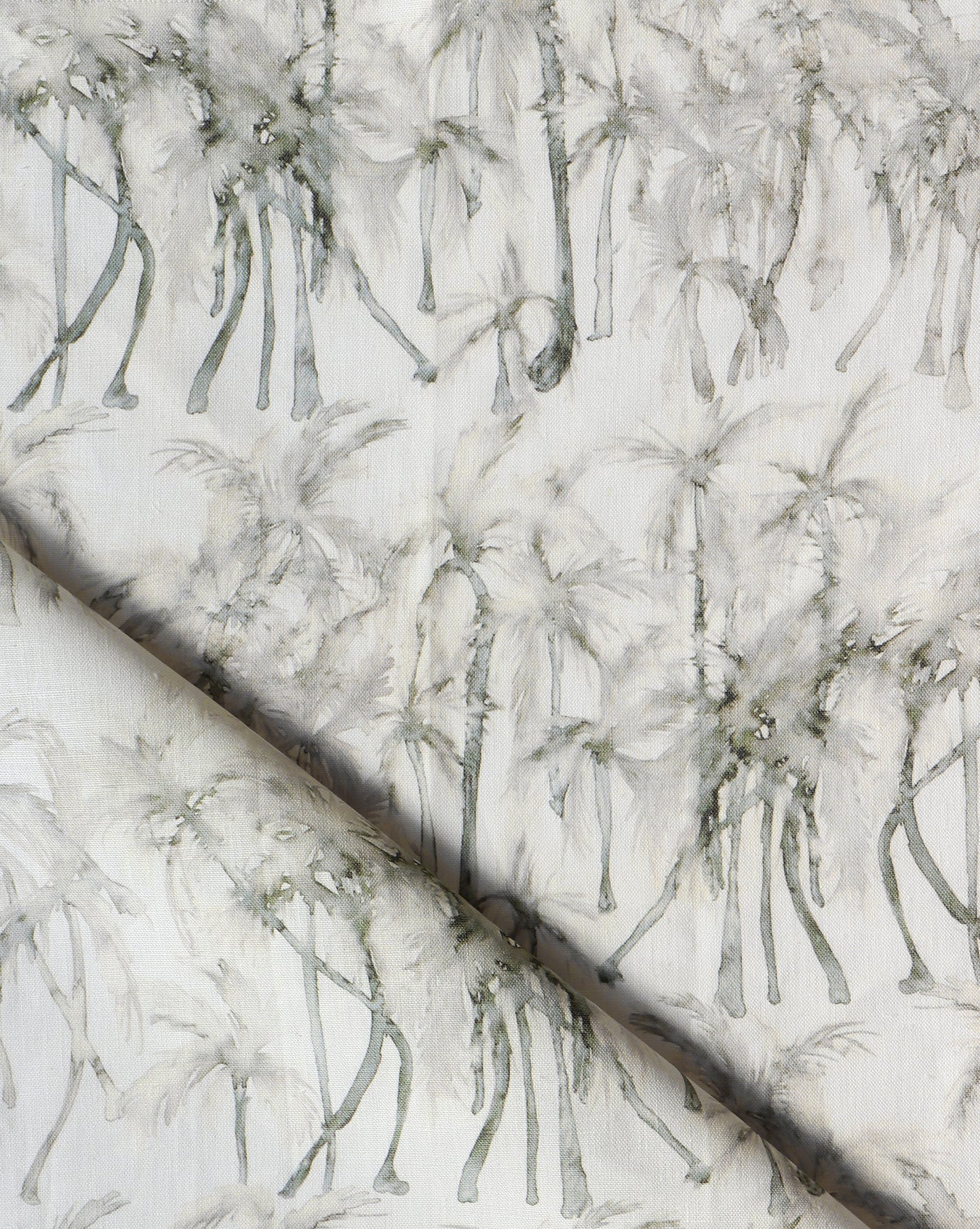 A Palm Dance Fabric Sand with palm trees, perfect for a luxurious watercolor pattern