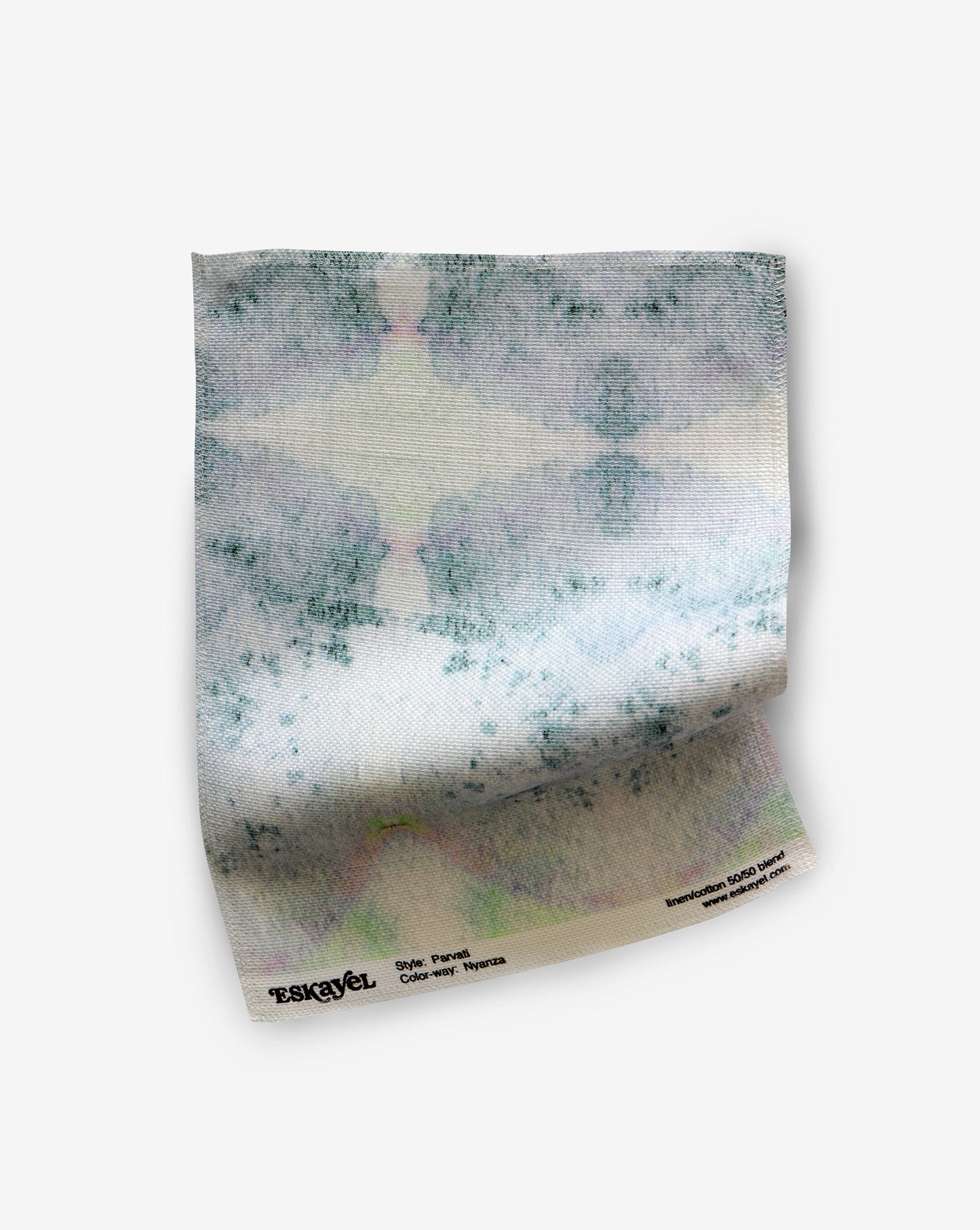 A piece of fabric with Eskayel's Parvati Fabric Nyanza pattern on it