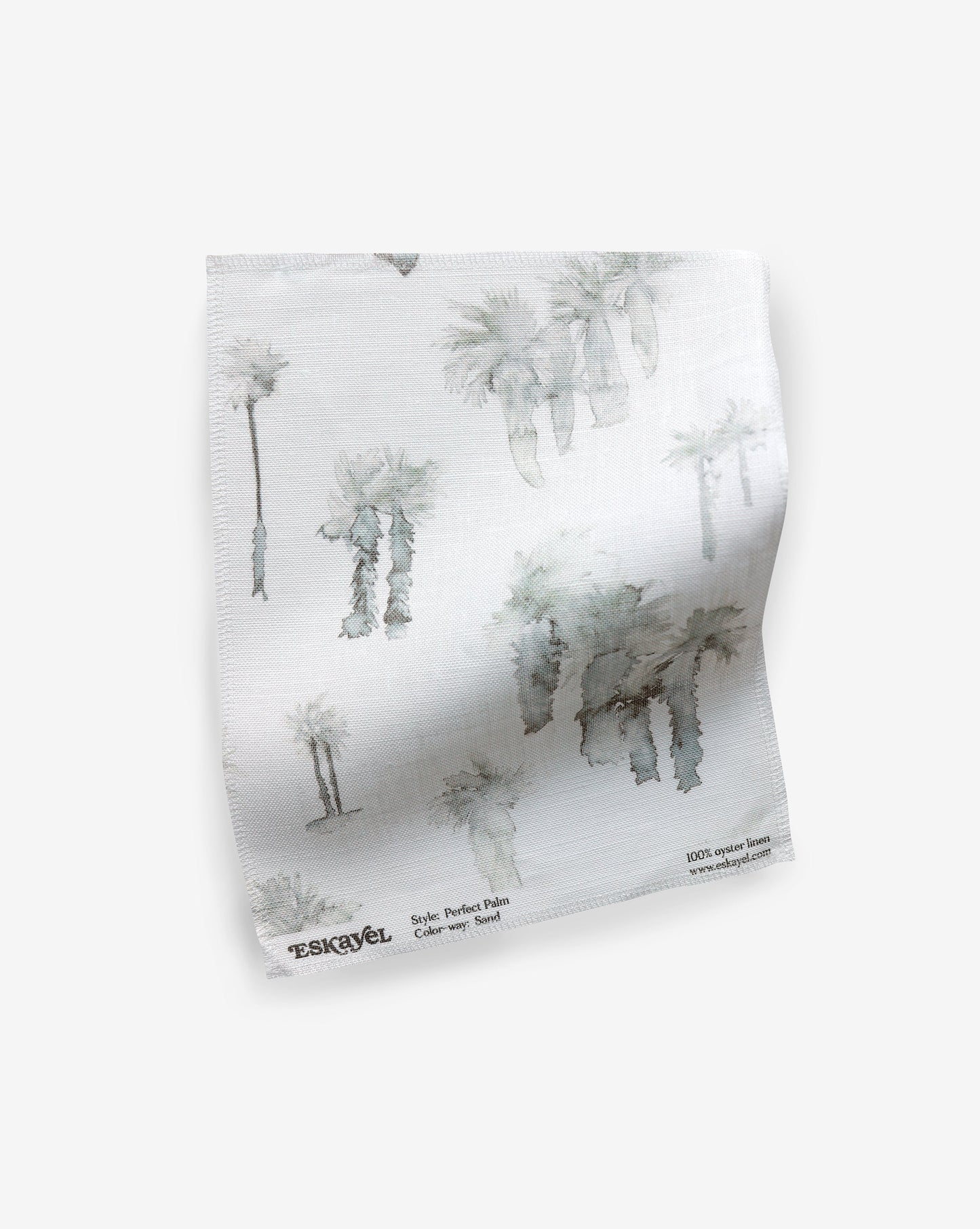 A piece of fabric with Perfect Palm Fabric Sand pattern on it