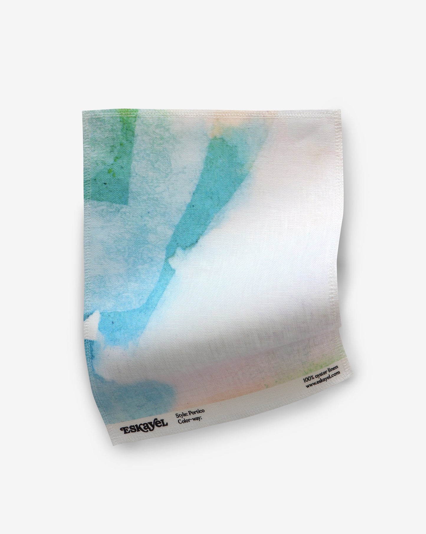 A watercolor painting by Portico fabric Multi on a piece of fabric