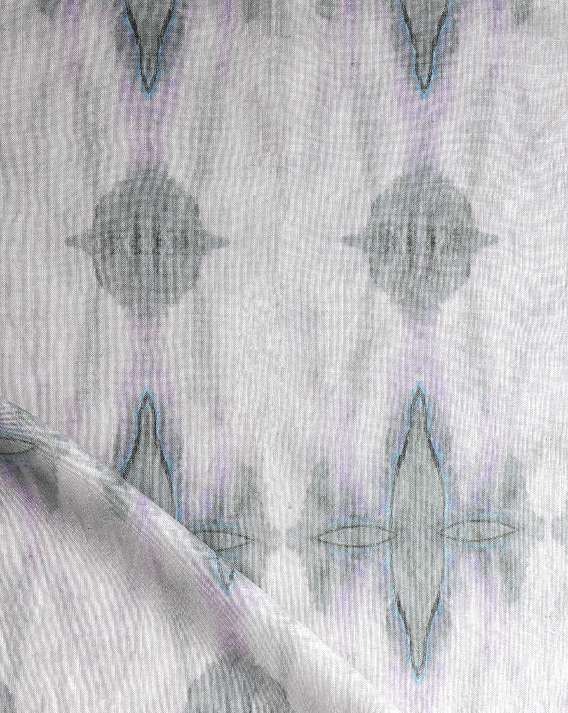 A white Ripple Fabric Amaranthine with a watercolor design