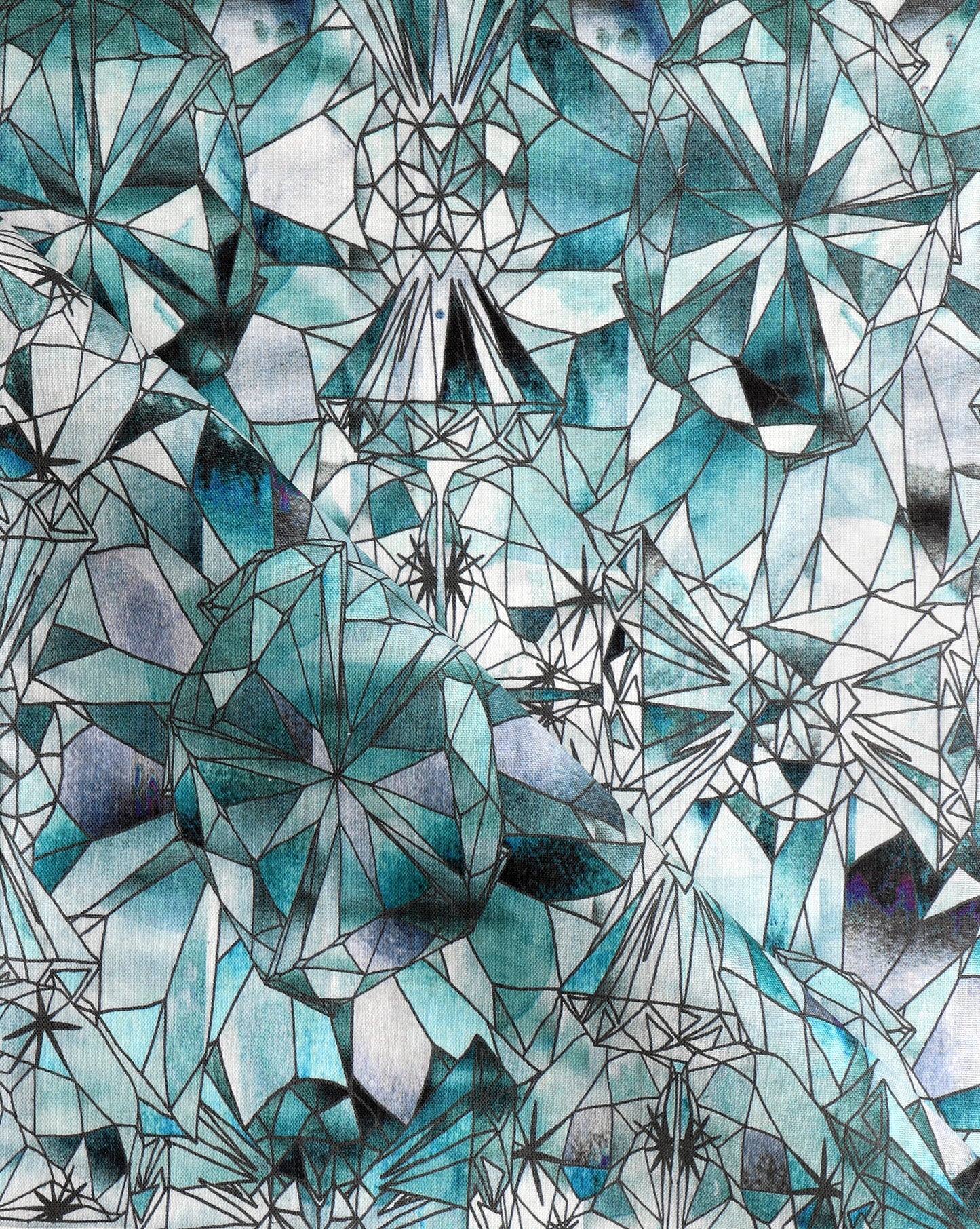 A Solitaire Fabric Pool pattern with diamonds on it