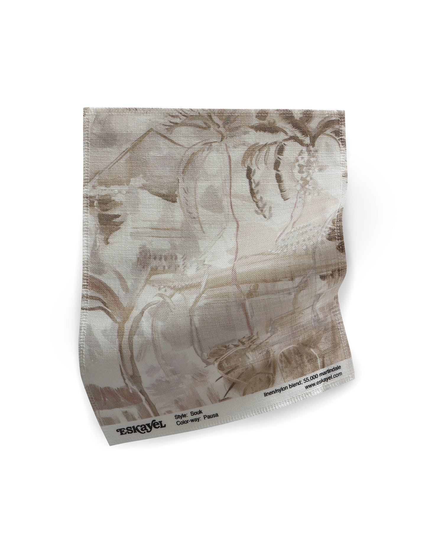 A Souk Fabric Pausa drawing on a piece of fabric