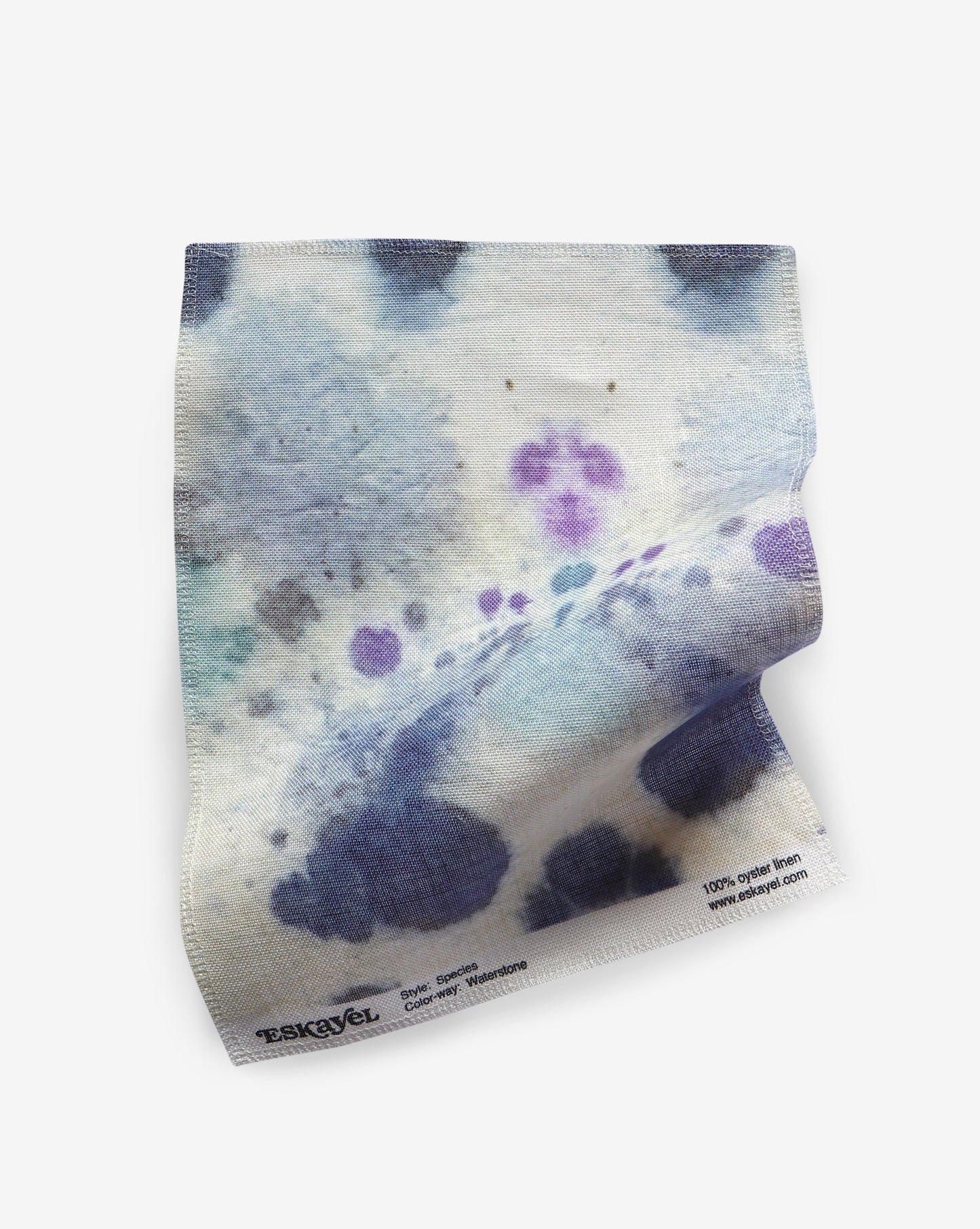 a sample of the Species Fabric Sample Waterstone on a white background