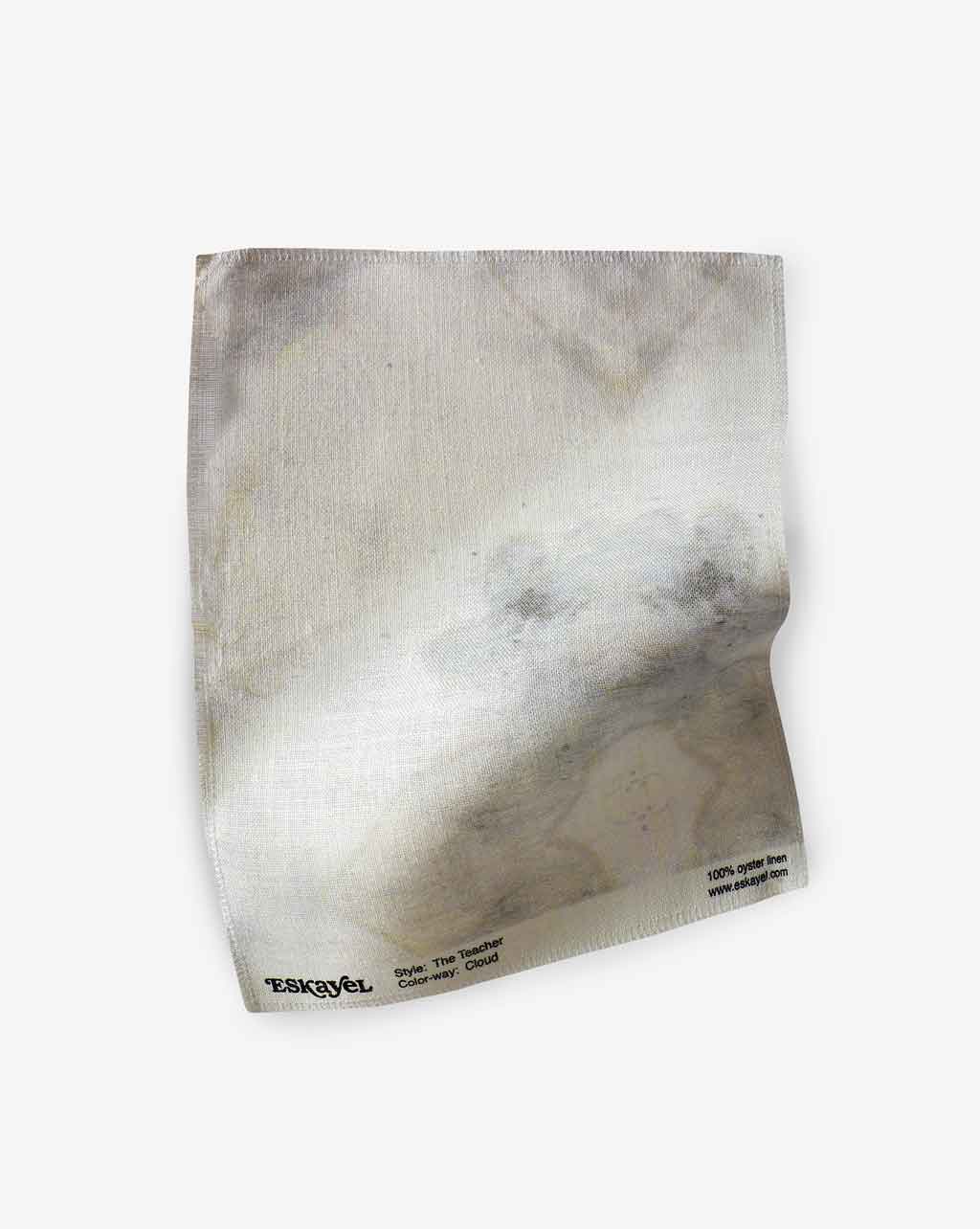 The Teacher Fabric Sample Cloud with a white background