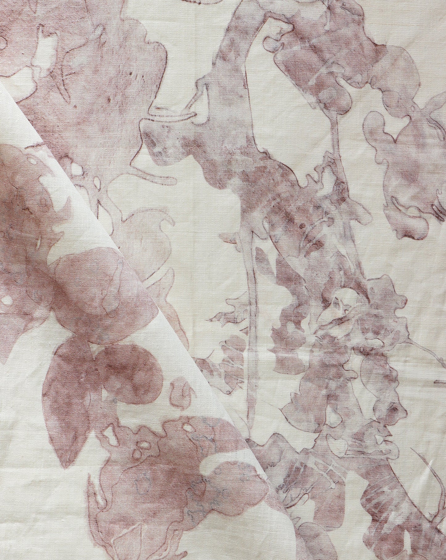 A close up of the Up For Anything Fabric||Glimmer with abstract botanical patterns and vibrant colorway.