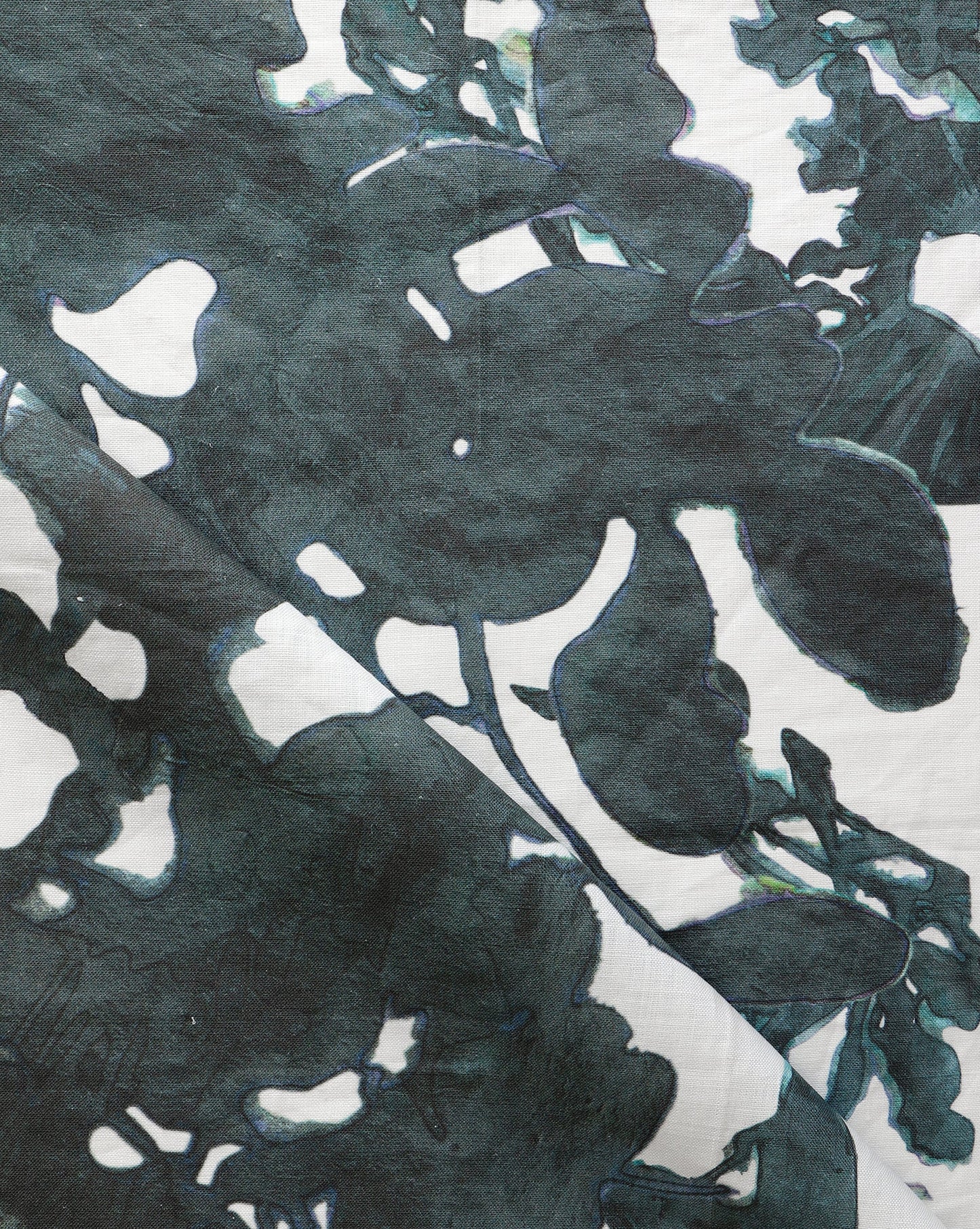 A black and white botanical pattern print on the Up For Anything Fabric Nila