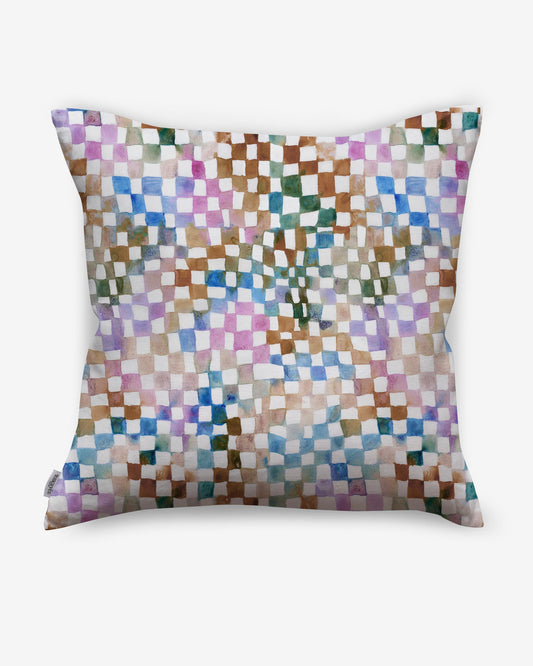A Chess Pillow Multi with a checkered pattern