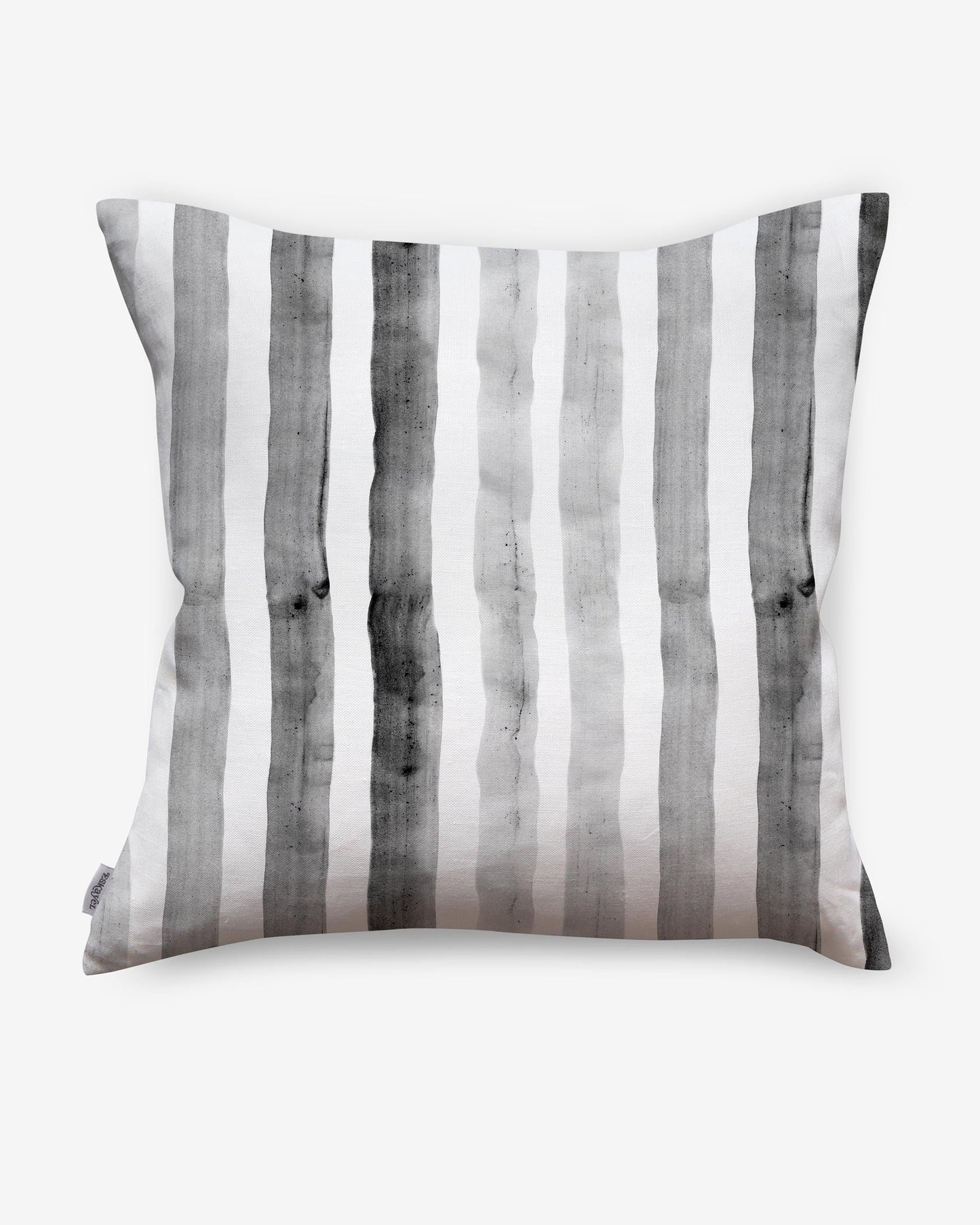 A Gradient Stripe Pillow Slate, creating a spectrum of tones