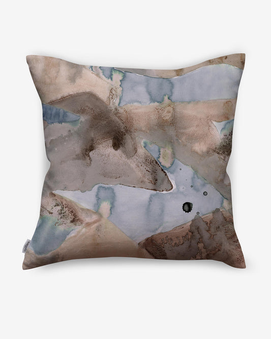 A luxury Mani Pillow with a watercolor painting by Isthmus
