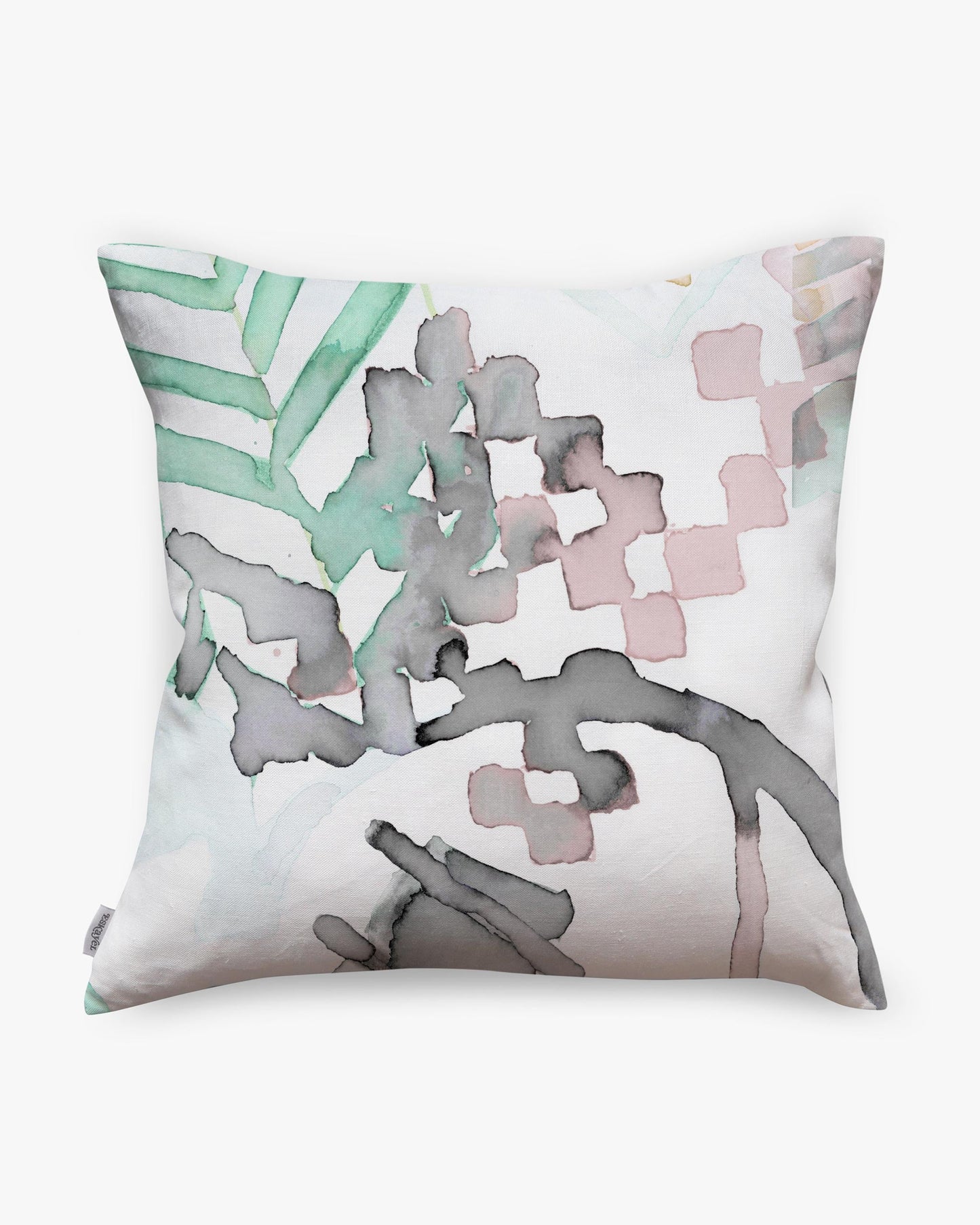 A Sea Galaxy Pillow with a Sea Galaxy watercolor design on it