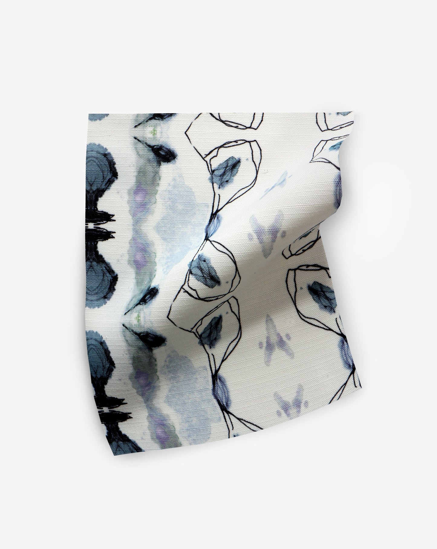 a sample of the Bali Stripe Performance Fabric Sample Indigo with a blue and white pattern on it