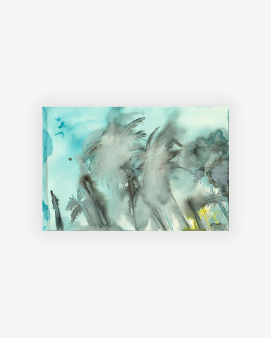 A painting of palm trees by the artist Omaggio Print 1