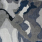A Mallee Hand Knotted Rug Slate from the Presidio Collection by Eskayel with a grey and blue camouflage pattern