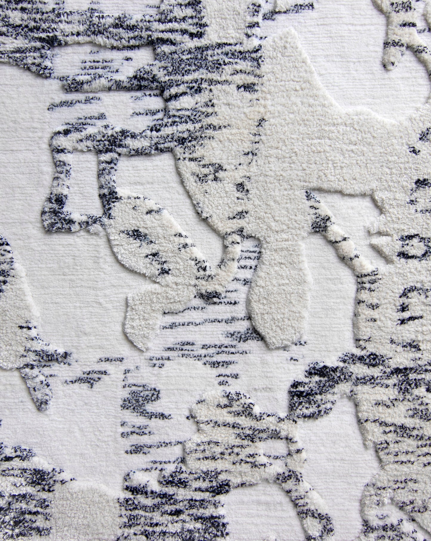 A close up of the Kotoubia Hand Knotted Rug Snowfleck from Morocco