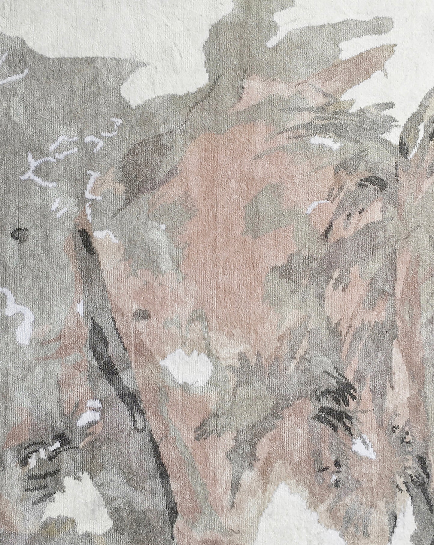 A Reflettere Hand Knotted Rug Alba of an elephant in Spanish colonial style