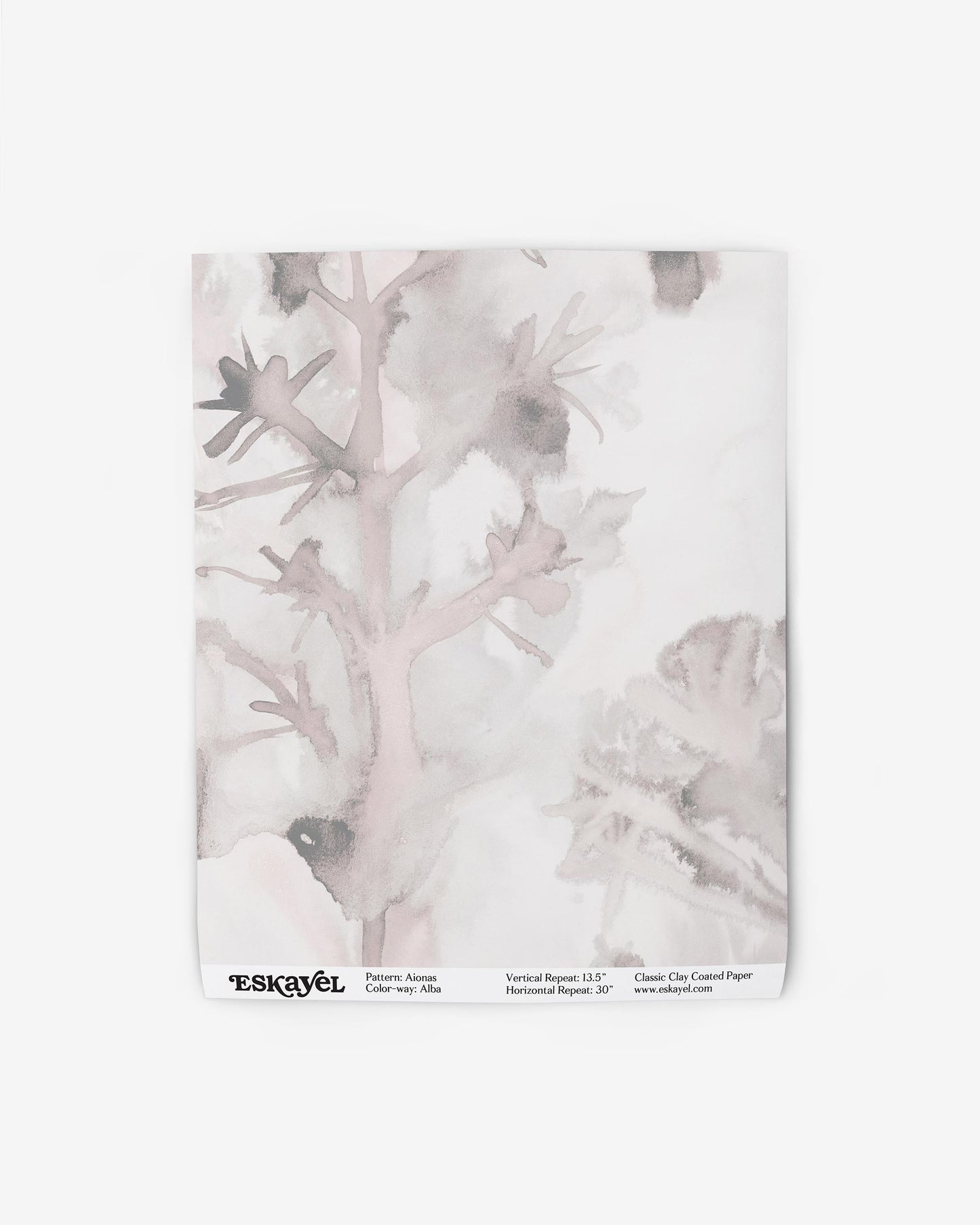 A white Aionas Wallpaper with a pink and white floral pattern