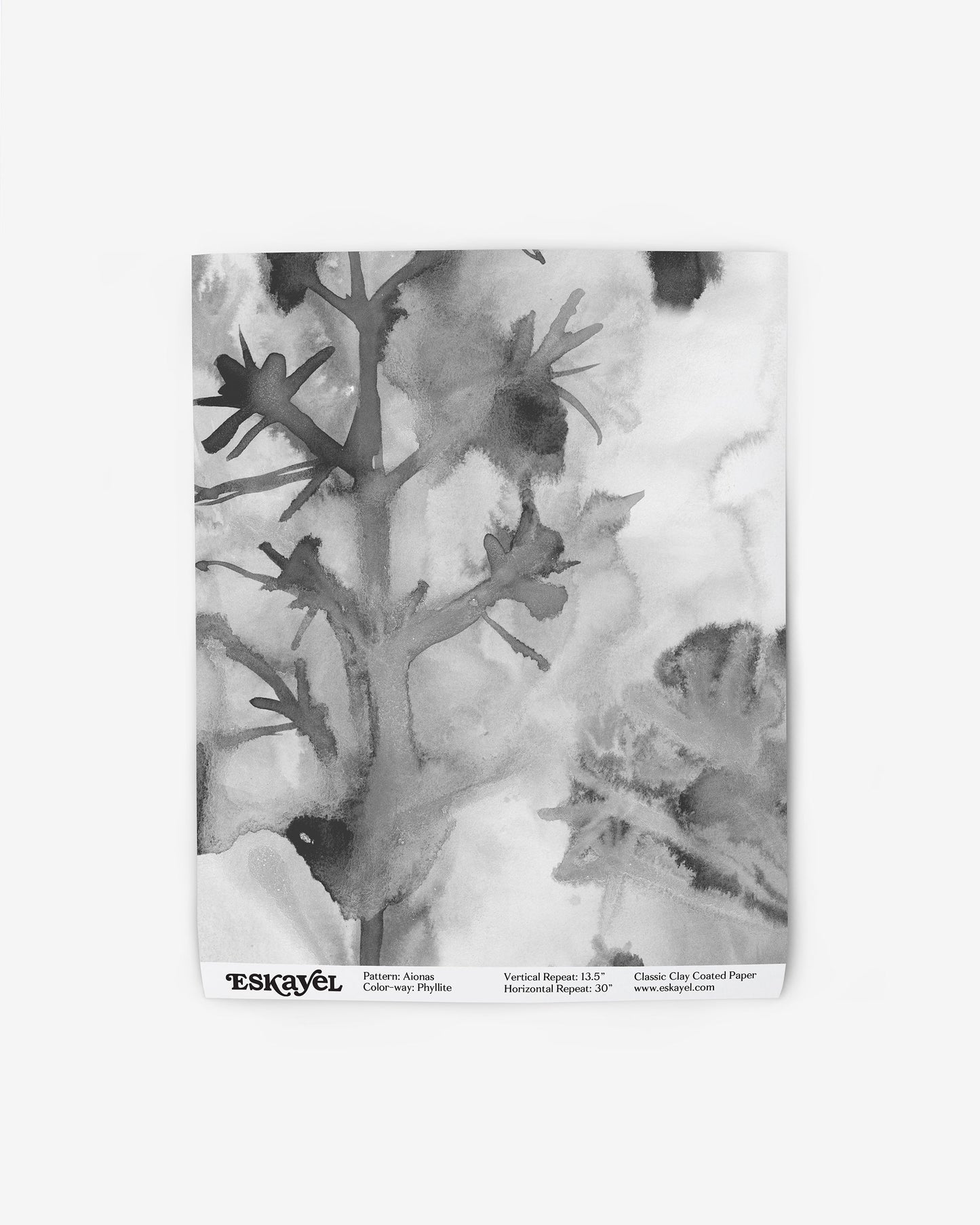 An Aionas Wallpaper Phyllite print of a flower on wallpaper fabricon wallpaper