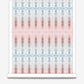 A pink, blue, and white geometric pattern on a roll of Akimbo 7 paper