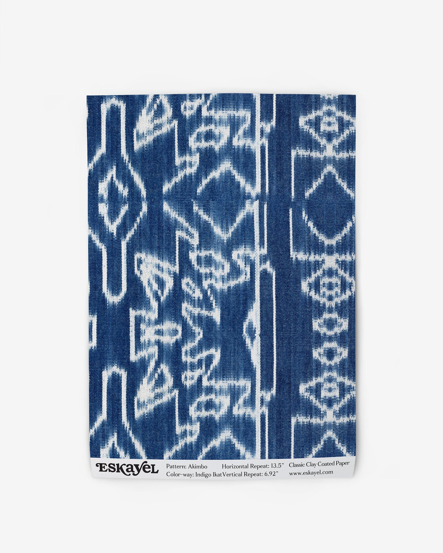 Akimbo Wallpaper||Indigo Ikat