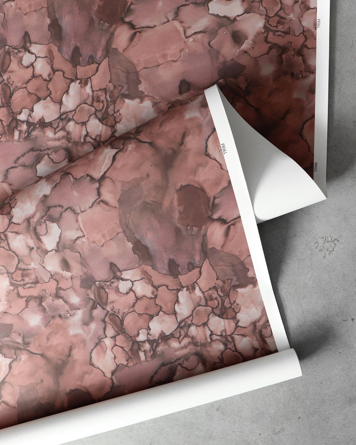 A roll of high-end Aquarelle Wallpaper Earth with pink flowers on it, SEO keyword: Kassia x Eskayel Aquarelle