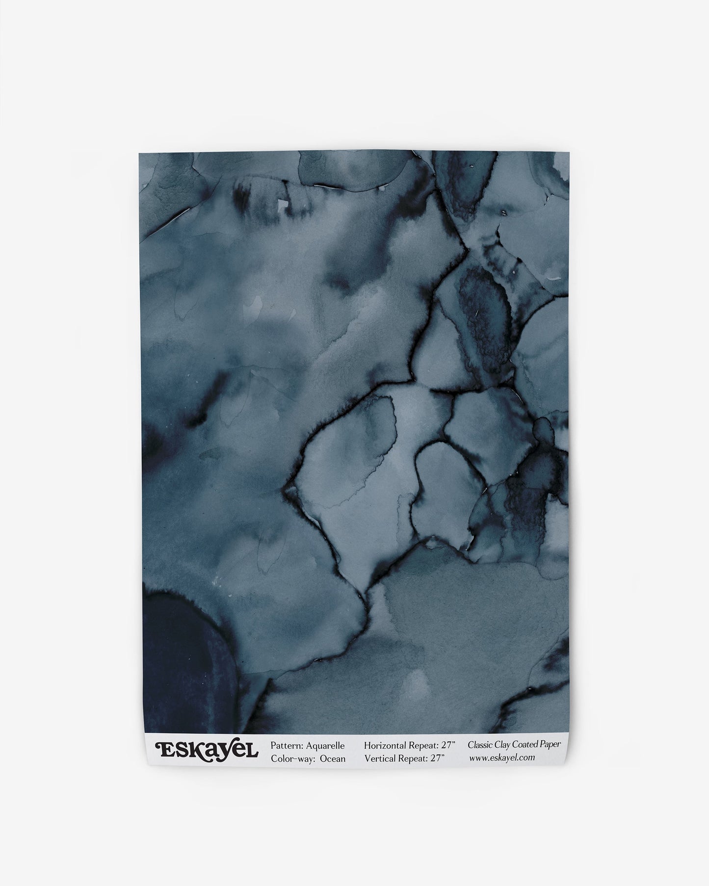 A black and blue Aquarelle Wallpaper Sample Ocean