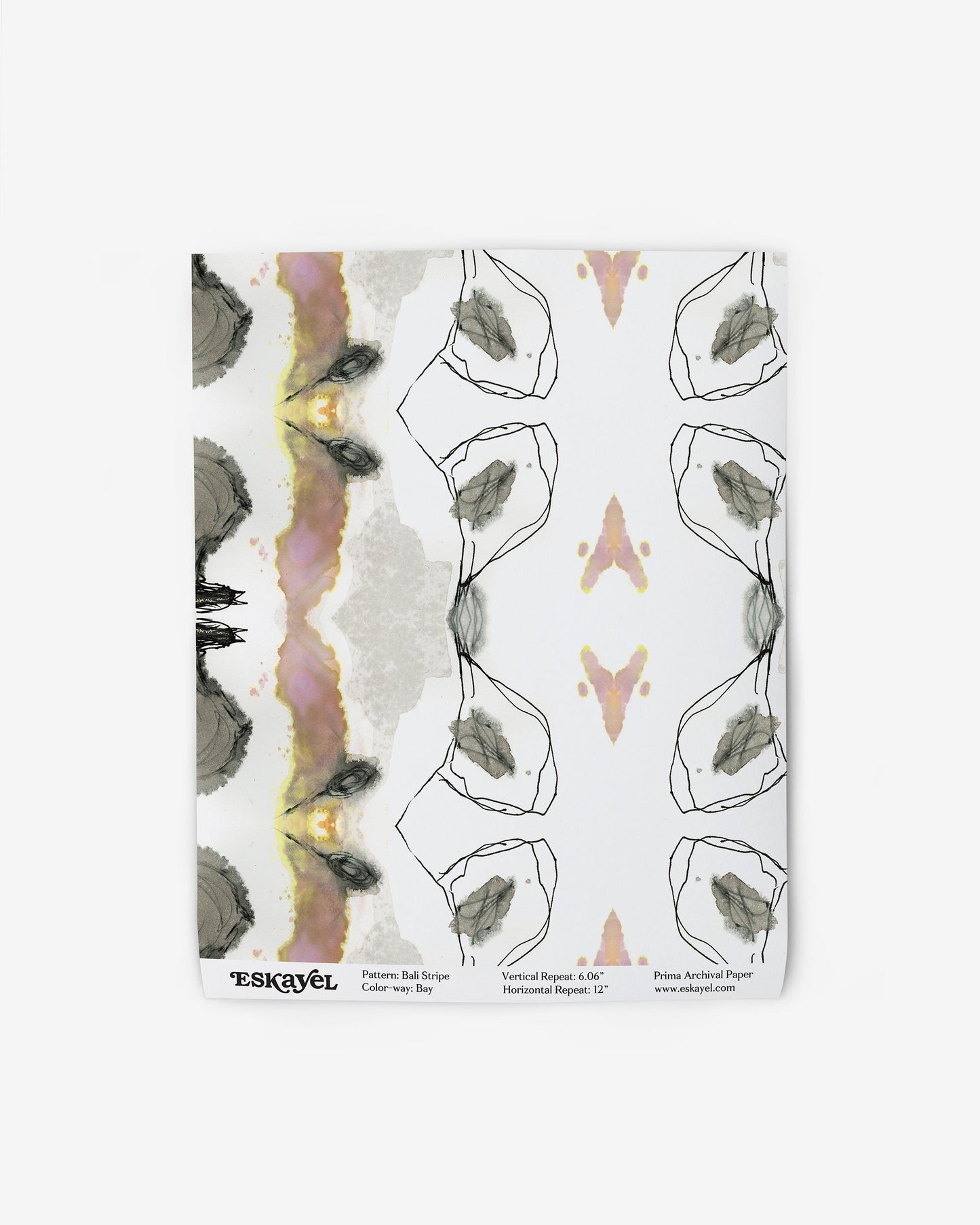 A luxury fabric fabric with an abstract design, the Bali Stripe Wallpaper