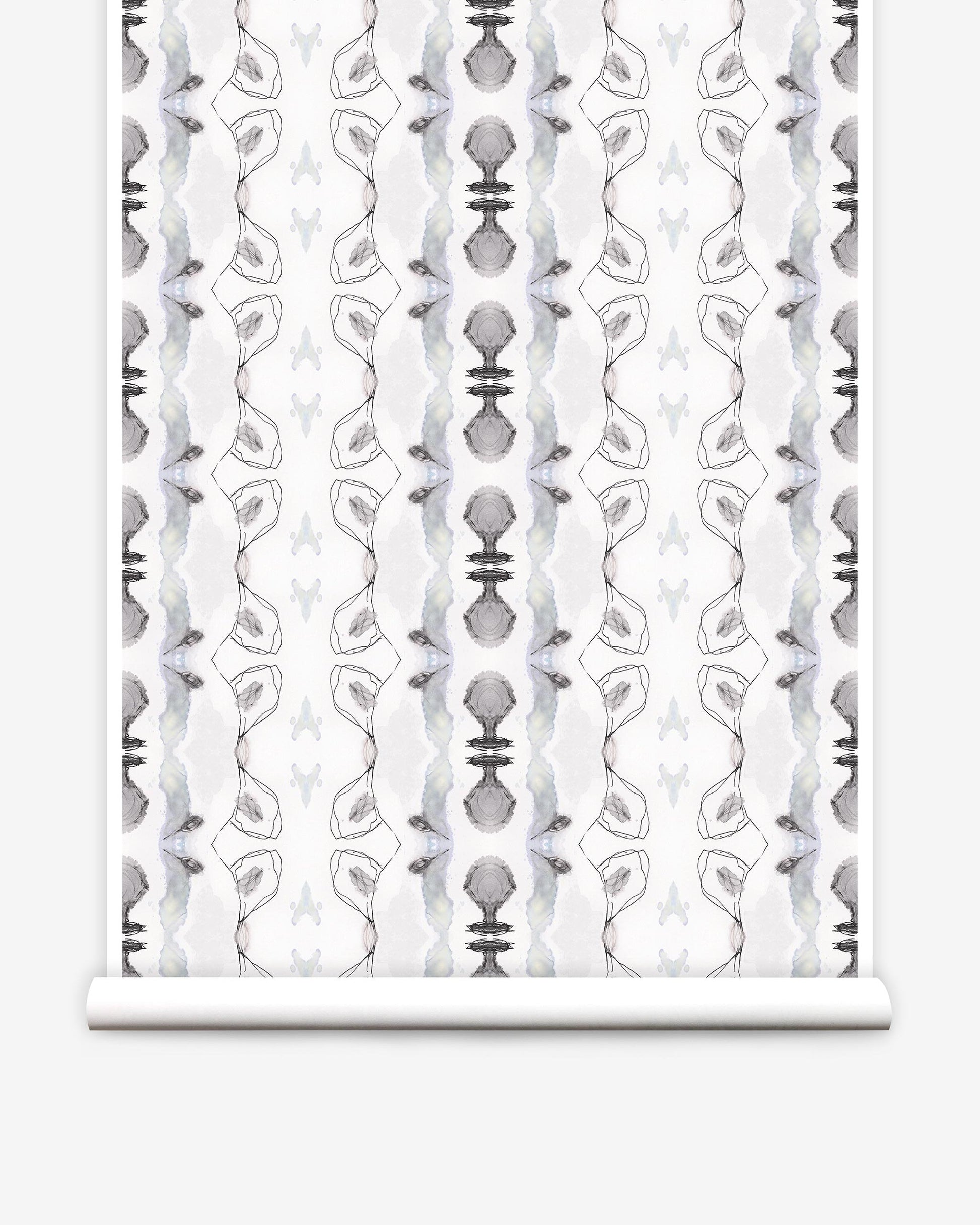 A high-end geometric Bali Stripe Wallpaper Ice with an abstract aesthetic