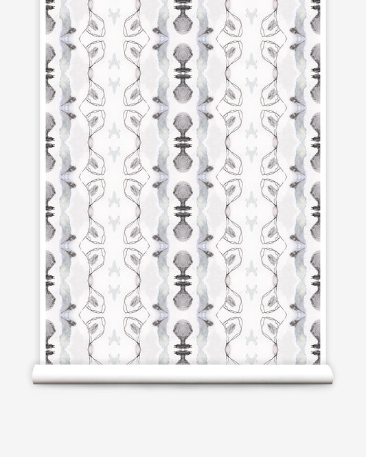 A high-end geometric Bali Stripe Wallpaper Ice with an abstract aesthetic