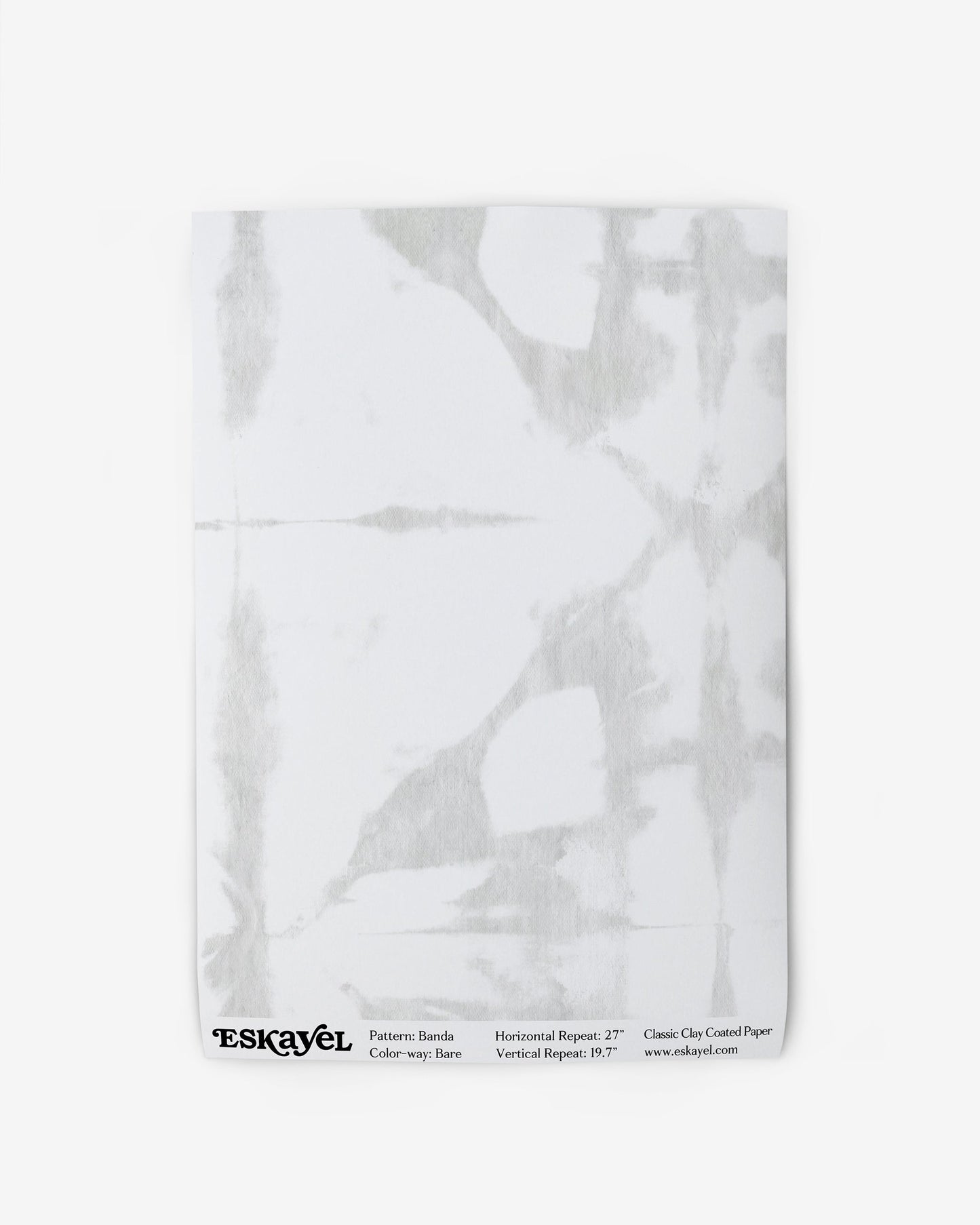 A Banda Wallpaper Sample Bare wallpaper with a pattern on it