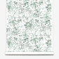 A high-end wallpaper, Bosky Toile Wallpaper Chloros, featuring a luxury fabric in green and white on a roll