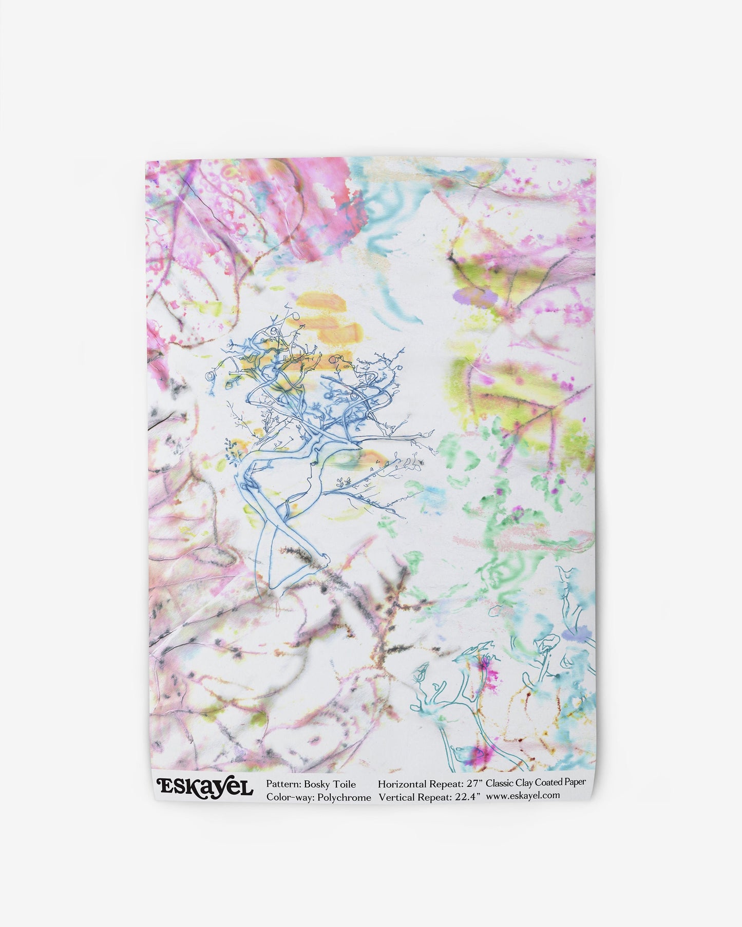 a Bosky Toile Wallpaper Sample Polychrome wallpaper