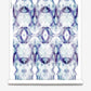 A roll of Bungalow Wallpaper Royal with a blue and white Bungalow pattern on it