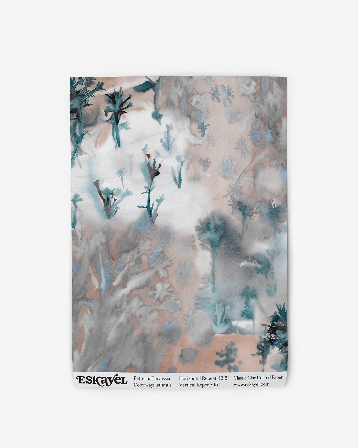 A wallpaper made of high-end fabric with the Emvasia Wallpaper Isthmus design