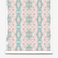 A pink and grey Hive Wallpaper Citron with an abstract pattern