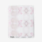 A pink and white Icelandic Mist Wallpaper Rose with a floral pattern, featuring an abstract aesthetic