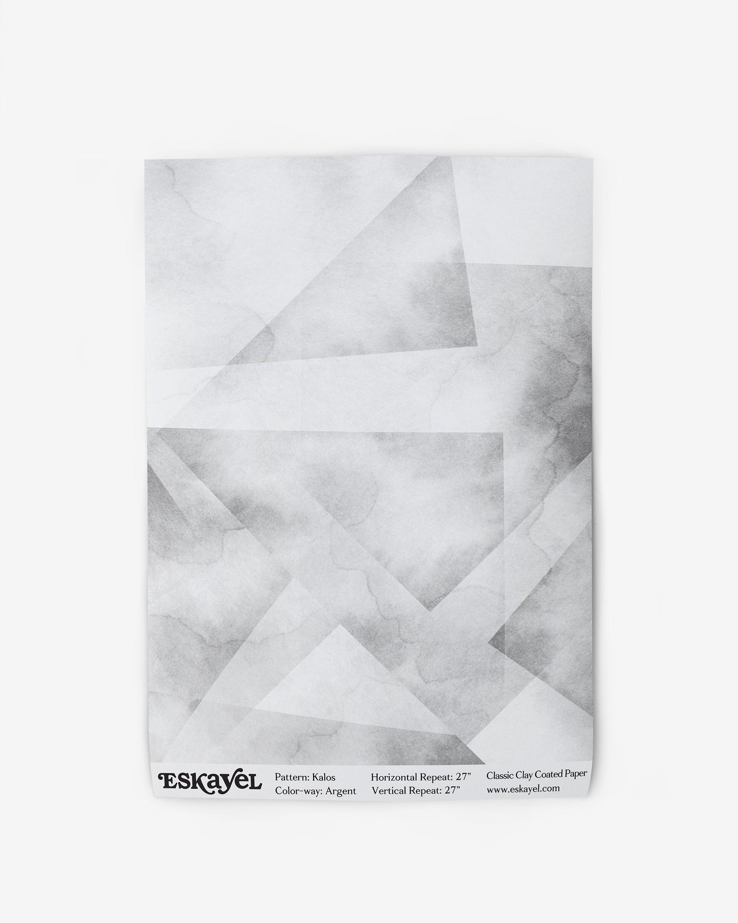 I would like to a Kalos Wallpaper Sample Argent with geometric shapes on it