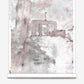 A watercolor painting of a castle on a roll of Kotoubia Wallpaper Mural, reminiscent of Morocco's Kotoubia