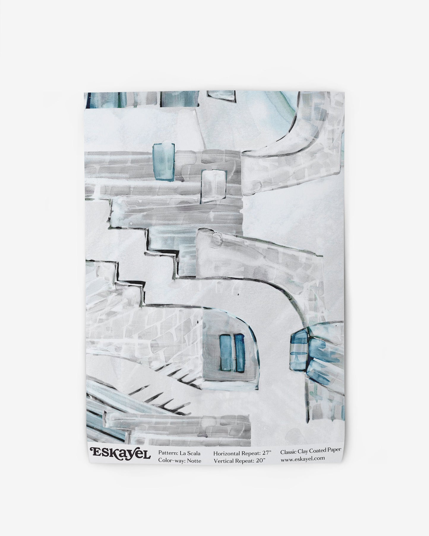 To a sample of the La Scala Wallpaper Sample Notte design on a wallpaper, simply place your order